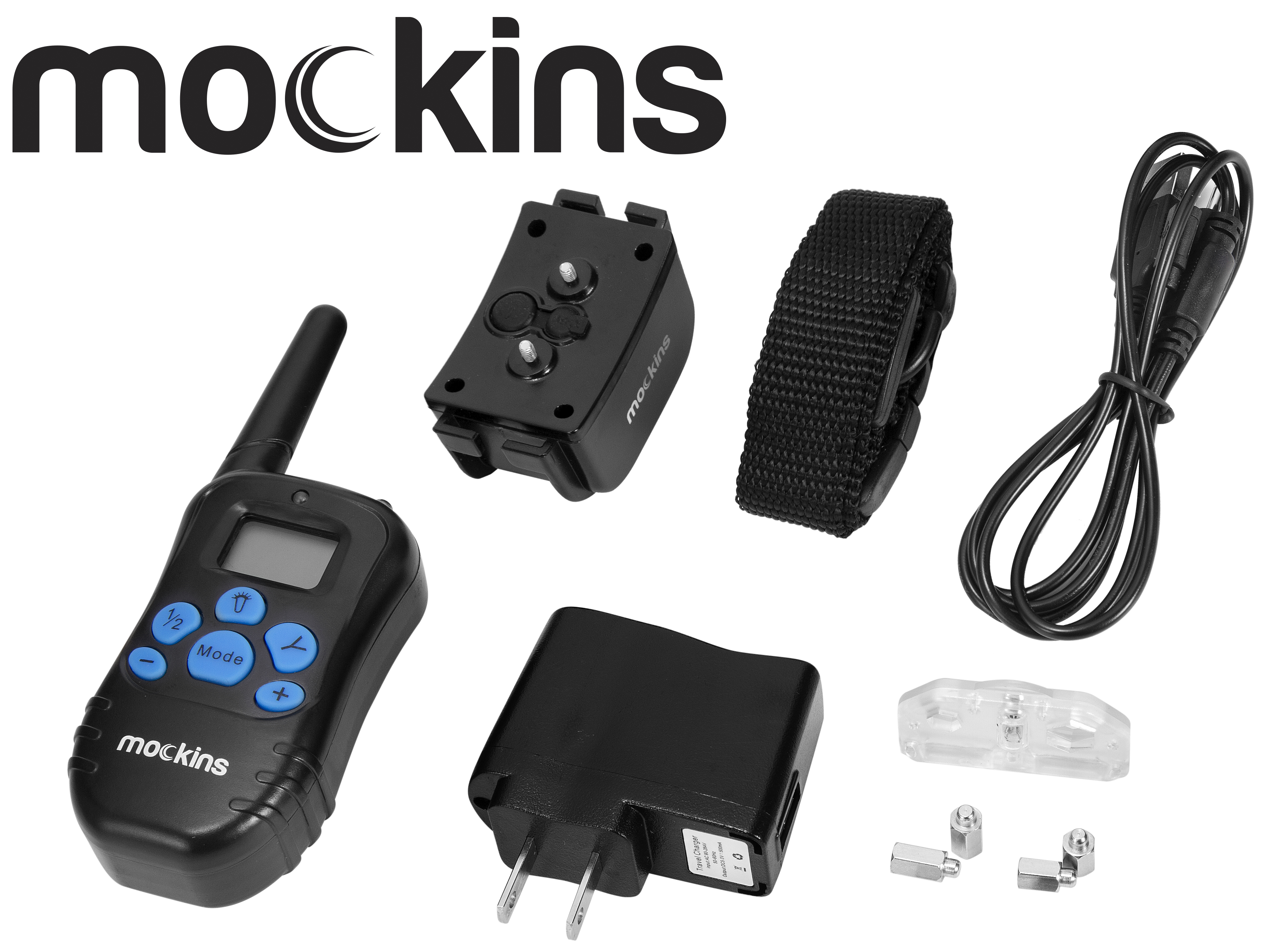 Mockins 990' FT Remote Rainproof DOG COLLAR Rechargeable Vibration